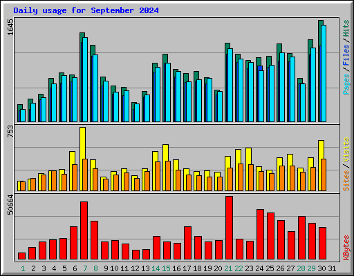 Daily usage for September 2024