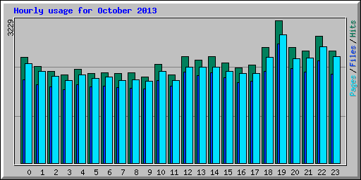 Hourly usage for October 2013