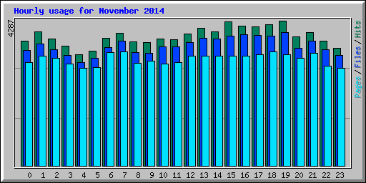 Hourly usage for November 2014