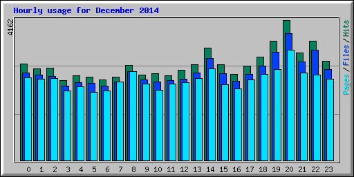 Hourly usage for December 2014