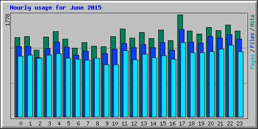Hourly usage for June 2015