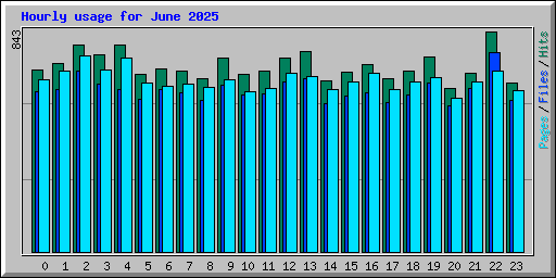 Hourly usage for June 2025